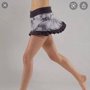 Gray and Black and white lululemon athletic skort. Size 6